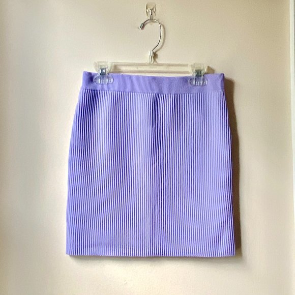 Dresses & Skirts - Pastel Purple Ribbed Mini Skirt